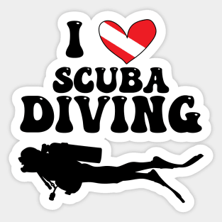 I Heart Scuba Diving (Dive Flag) Sticker